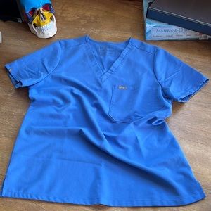 BABY BLUE Figs Scrub Top!